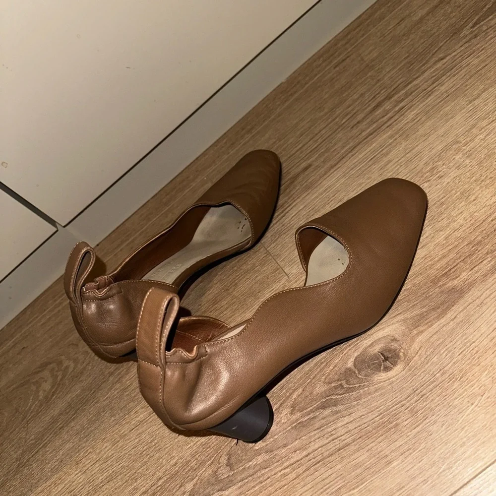 Gray Matters x Yuneho Khaki Women's Leather Shoes Size 37 1/2